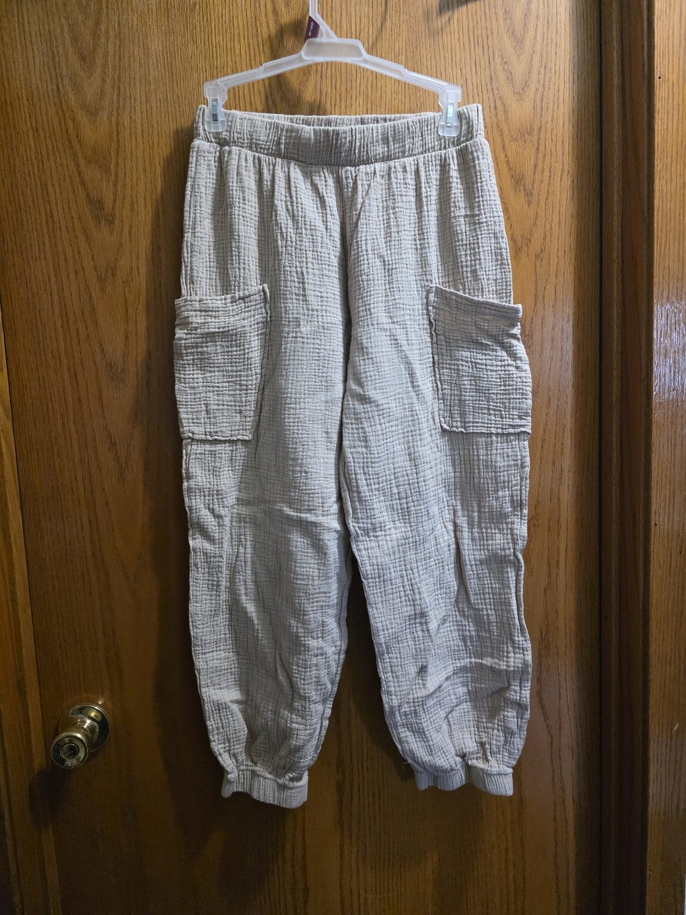Light Beige Cargo Joggers for Women - Relaxed Track Pants